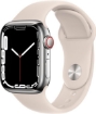 שעון חכם Apple Watch 45mm Series 7 GPS - צבע שעון: אלומיניום כסוף | צבע רצועה: גומי סטרייטלייט
