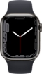 שעון חכם Apple Watch 41mm Series 7 GPS - צבע שעון: אלומיניום שחור | צבע רצועה: גומי מידנייט