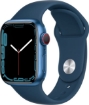 שעון חכם Apple Watch 41mm Series 7 GPS - צבע שעון: אלומיניום כחול | צבע רצועה: גומי כחול