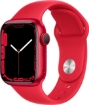 שעון חכם Apple Watch 41mm Series 7 GPS - צבע שעון: אלומיניום אדום | צבע רצועה: גומי אדום