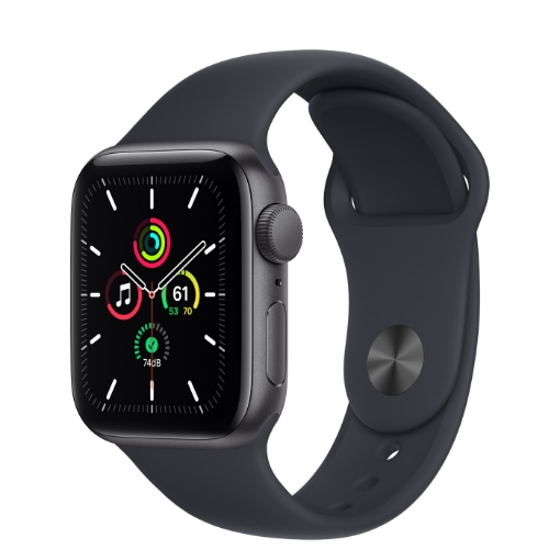 שעון חכם Apple Watch SE GPS 44mm  - צבע שעון: אלומיניום שחור | צבע רצועה: שחור