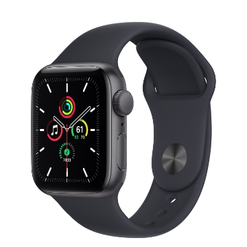 שעון חכם Apple Watch SE GPS 40mm  - צבע שעון: אלומיניום שחור | צבע רצועה: שחור