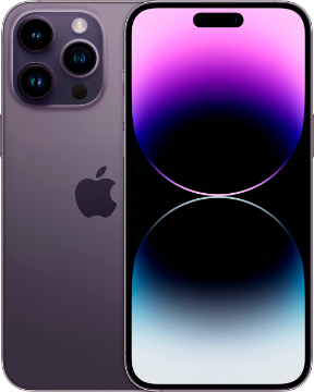 תמונה של טלפון סלולרי אפל אייפון 14 פרו סגול חדש מתצוגה Apple iPhone 14 pro Purple 128GB 